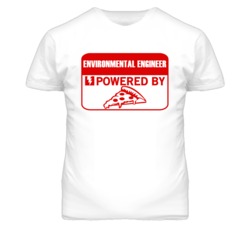 Environmental Engineers Powered by Pizza Occupations T Shirt