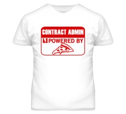 Contract Administrators Powered by Pizza Occupations T Shirt