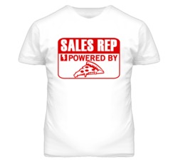 Sales Representatives Powered by Pizza Occupations T Shirt