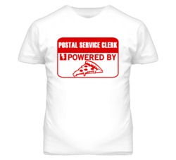 Postal Service Clerks Powered by Pizza Occupations T Shirt