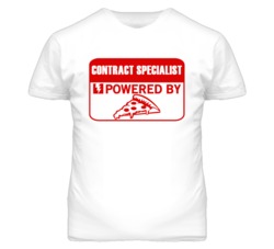 Contract Specialists Powered by Pizza Occupations T Shirt