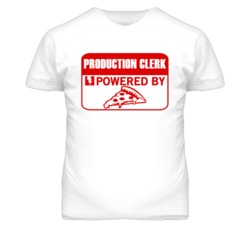 Production Clerks Powered by Pizza Occupations T Shirt