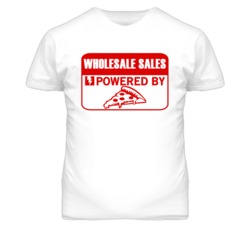 Wholesale Saless Powered by Pizza Occupations T Shirt