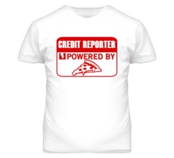 Credit Reporters Powered by Pizza Occupations T Shirt