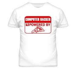Computer Hackers Powered by Pizza Occupations T Shirt