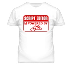 Script Editors Powered by Pizza Occupations T Shirt