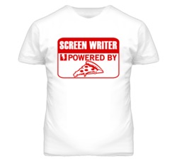 Screen Writers Powered by Pizza Occupations T Shirt