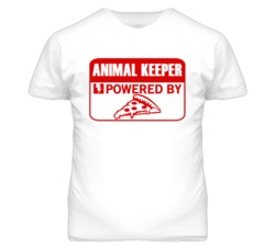 Animal Keeper Powered By Pizza Occupation T Shirt