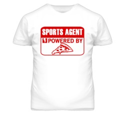 Sports Agent Powered By Pizza Occupation T Shirt