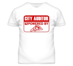 City Auditor Powered By Pizza Occupation T Shirt