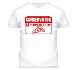 Conservator Powered By Pizza Occupation T Shirt