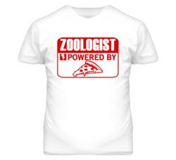 Zoologist Powered By Pizza Occupation T Shirt