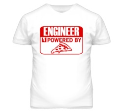 Engineer Powered By Pizza Occupation T Shirt