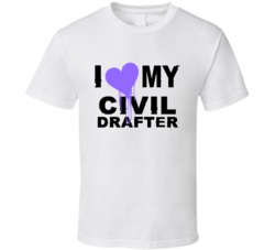 Civil Drafter I Heart My Occupation T Shirts