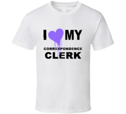 Correspondence Clerk I Heart My Occupation T Shirts