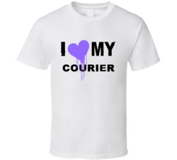 Courier I Heart My Occupation T Shirts