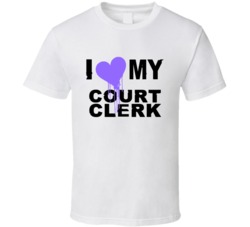 Court Clerk I Heart My Occupation T Shirts