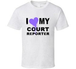 Court Reporter I Heart My Occupation T Shirts