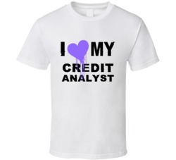 Credit Analyst I Heart My Occupation T Shirts