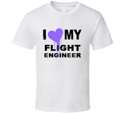 Flight Engineer I Heart My Occupation T Shirts