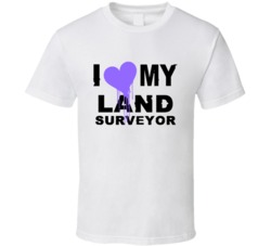 Land Surveyor I Heart My Occupation T Shirts