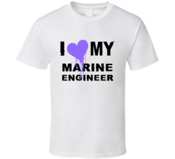 Marine Engineer I Heart My Occupation T Shirts