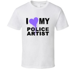 Police Artist I Heart My Occupation T Shirts