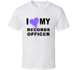 Records Officer I Heart My Occupation T Shirts