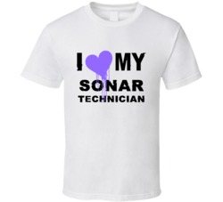 Sonar Technician I Heart My Occupation T Shirts