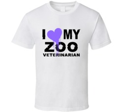 Zoo Veterinarian I Heart My Occupation T Shirts