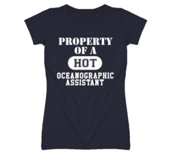 Property Of A Hot Oceanographic Assistant Funny Job T Shirt
