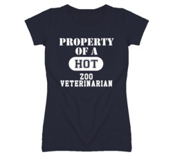 Property Of A Hot Zoo Veterinarian Funny Job T Shirt