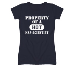 Property Of A Hot Map Scientist Funny Job T Shirt