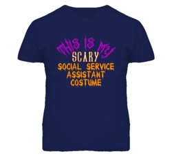 This Is My Scary Social Service Assistant Costume Funny Halloween T Sh