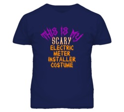 This Is My Scary Electric Meter Installer Costume Funny Halloween T Sh