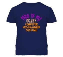 This Is My Scary Computer Programmer Costume Funny Halloween T Shirt