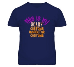 This Is My Scary Customs Inspector Costume Funny Halloween T Shirt