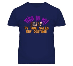 This Is My Scary TV Time Sales Rep Costume Funny Halloween T Shirt
