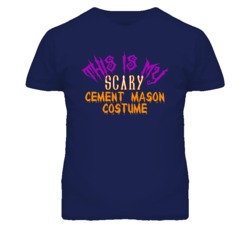 This Is My Scary Cement Mason Costume Funny Halloween T Shirt