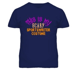 This Is My Scary Sportswriter Costume Funny Halloween T Shirt