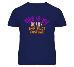 This Is My Scary Ship Pilot Costume Funny Halloween T Shirt