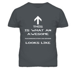 Telecommunications Line Repairer Looks Like Arrow Simple T Shirt