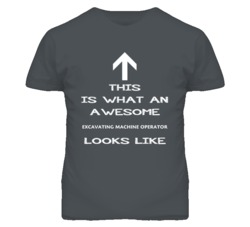 Excavating Machine Operator Looks Like Arrow Simple T Shirt