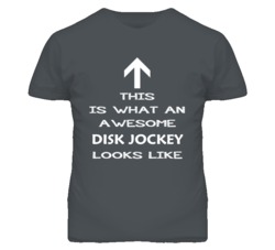 Disk Jockey Looks Like Arrow Simple T Shirt