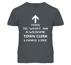 Town Clerk Looks Like Arrow Simple T Shirt