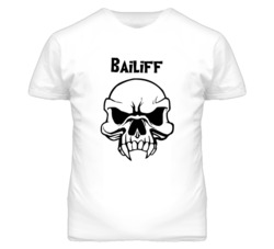 Bailiff Skull Design Mens T Shirt