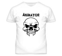 Animator Skull Design Mens T Shirt