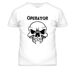 Operator Skull Design Mens T Shirt