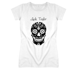 Lock Tender Skull Design Cool Ladies T Shirt