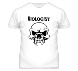 Biologist Skull Design Mens T Shirt